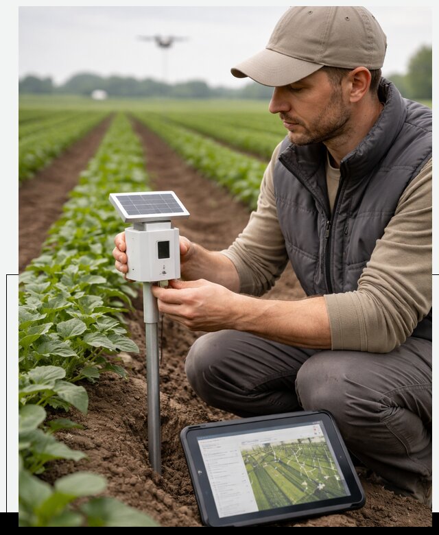 IoT мониторинг сельскохозяйственных полей и контроля в Гагарине